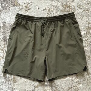 Vively Men's Athletic Olive Green 6" Training Shorts - Size XL